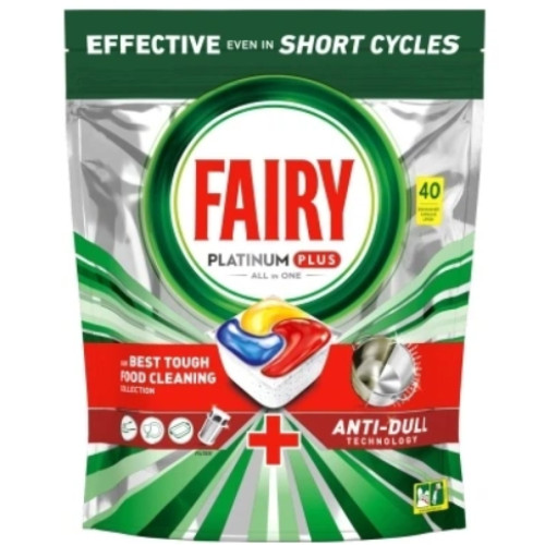 Капсули для посудомийної машини Fairy Platinum Plus Лимон, 40 капсул
